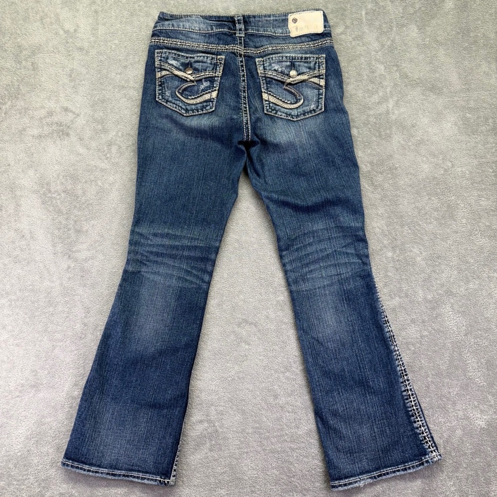 Silver‎ Jeans Co. Womens Suki Flap Bootcut Jeans Size W27 L30 Blue Denim